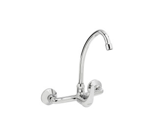 Wall single lever 8" sink mixer
